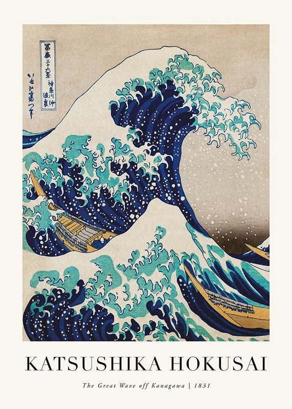Affiche La Grande Vague de Kanagawa – Hokusai | Poster Art Japonais Décoration Murale