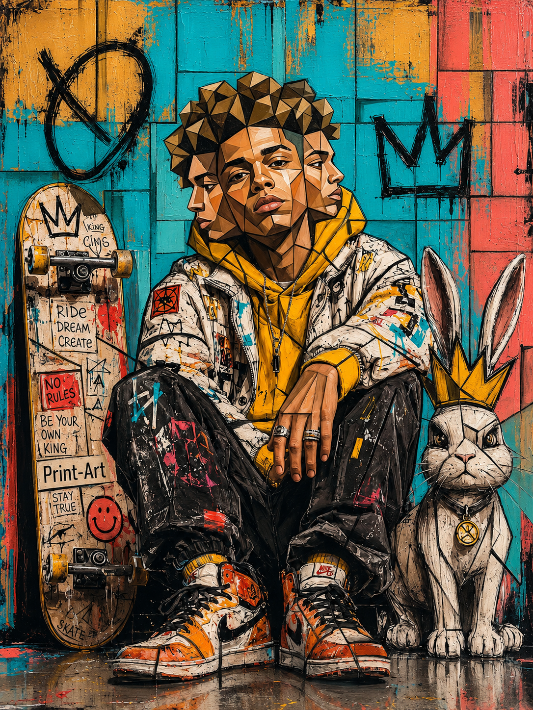 Affiche Street Art – King Skater Urban Culture – avec ou sans Cadre