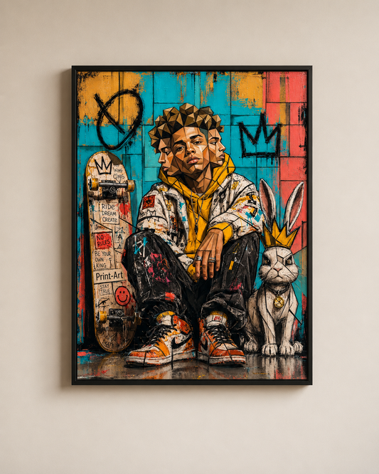 Affiche Street Art – King Skater Urban Culture – avec ou sans Cadre