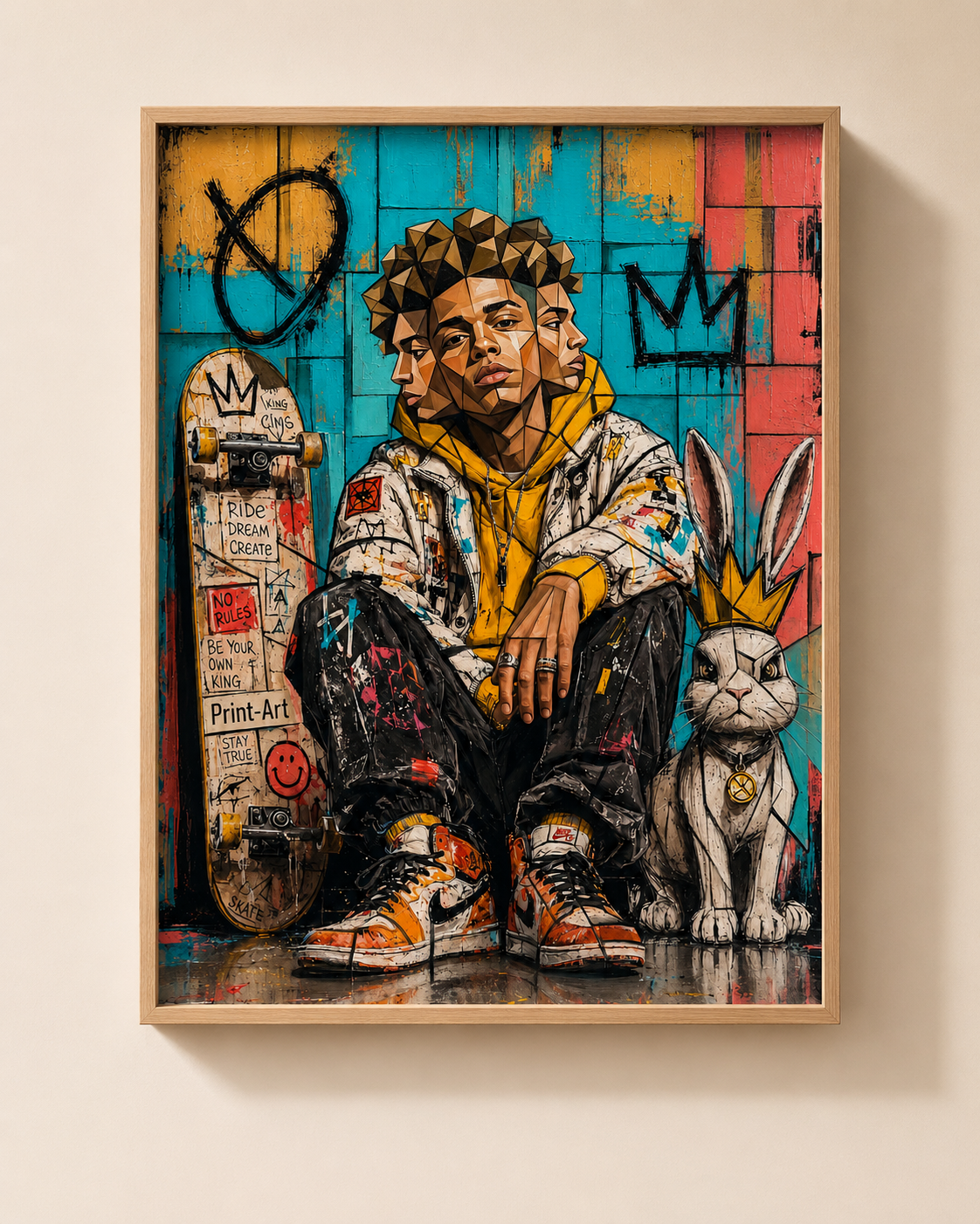 Affiche Street Art – King Skater Urban Culture – avec ou sans Cadre