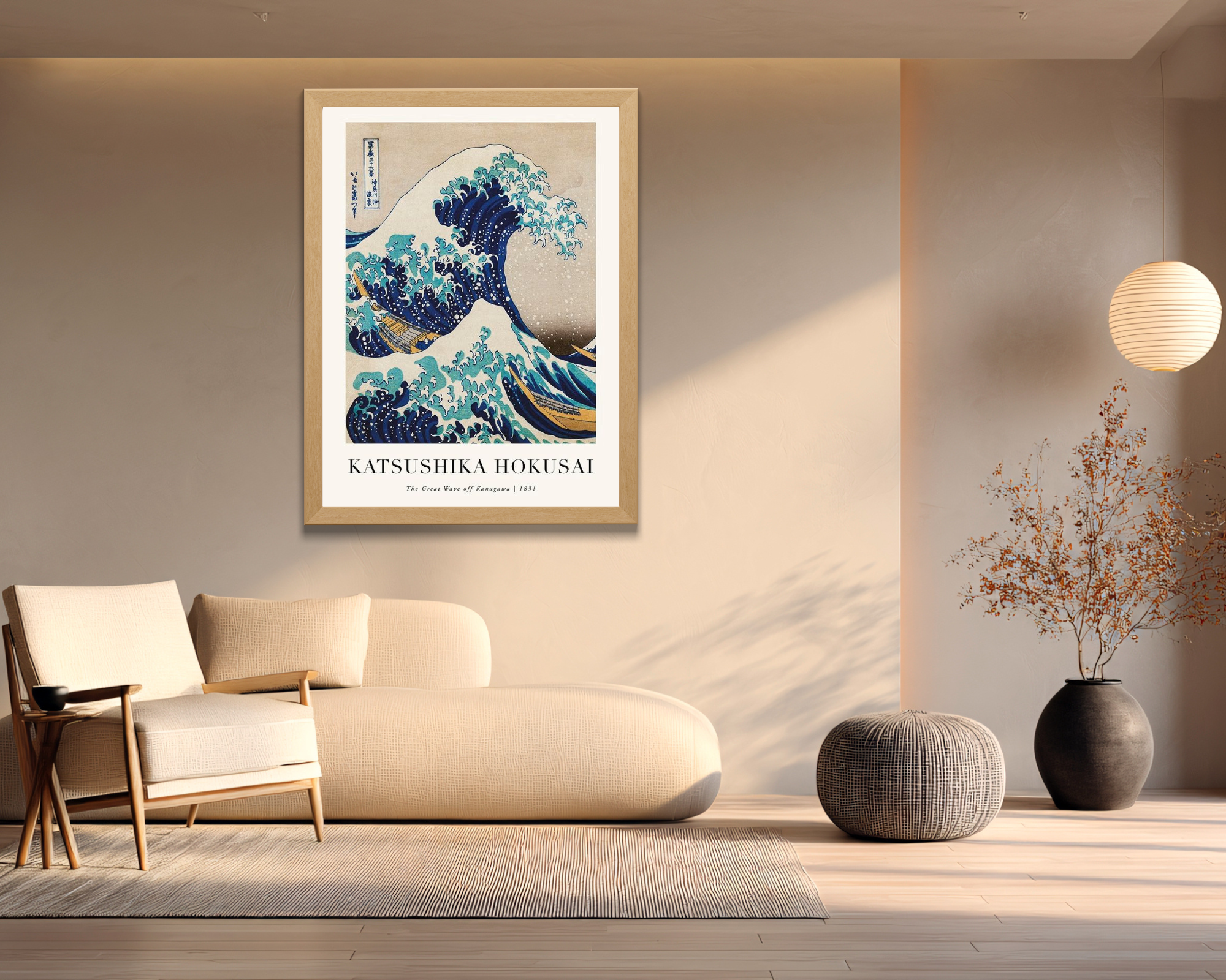 Affiche La Grande Vague de Kanagawa – Hokusai | Poster Art Japonais Décoration Murale