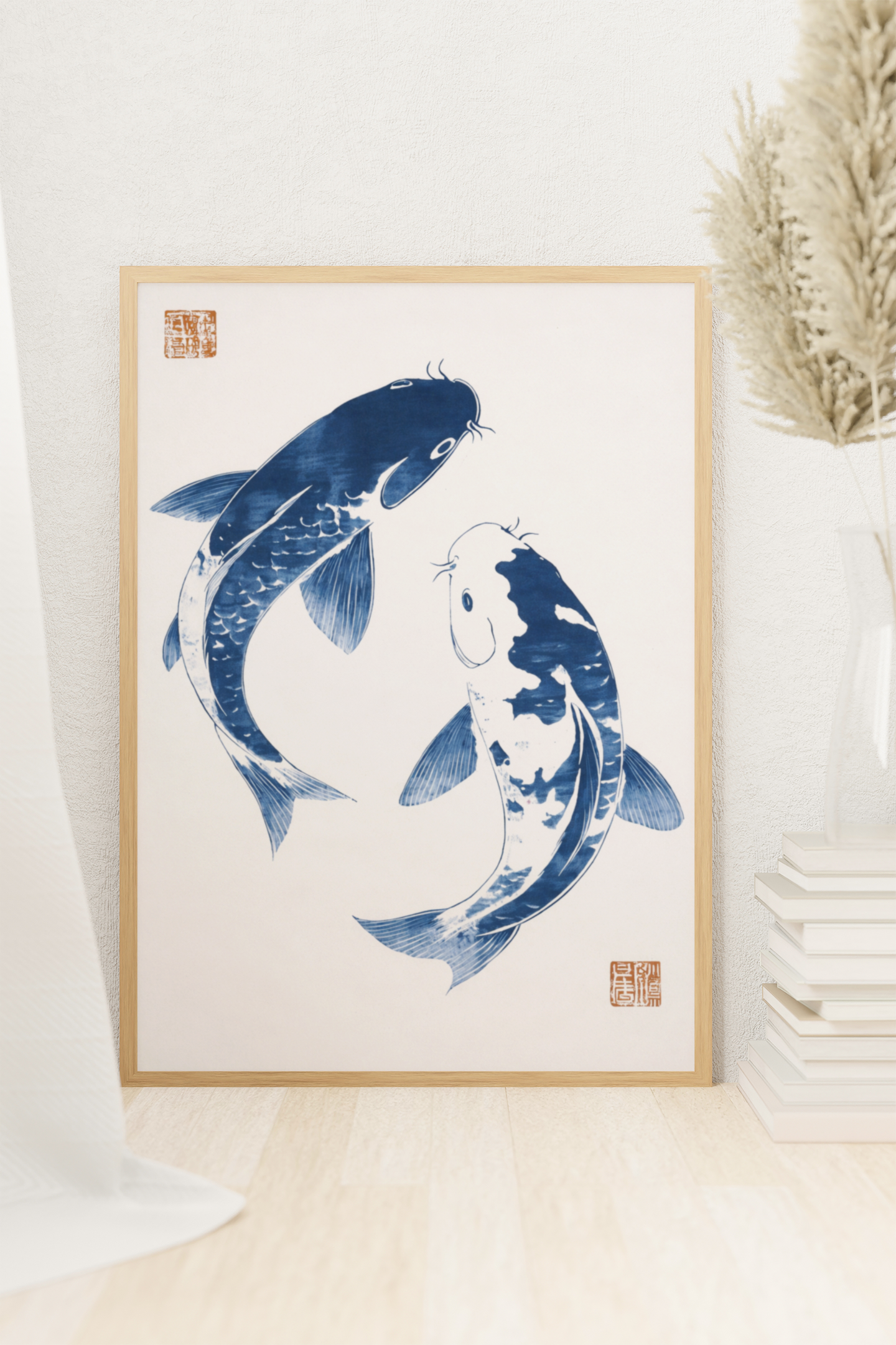 Affiche Carpes Koï Japonaises – Poster Zen avec ou sans Cadre