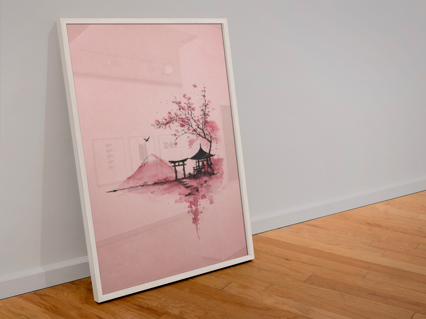 Affiche Japonaise Zen – Mont Fuji & Cerisier – Poster avec ou sans Cadre